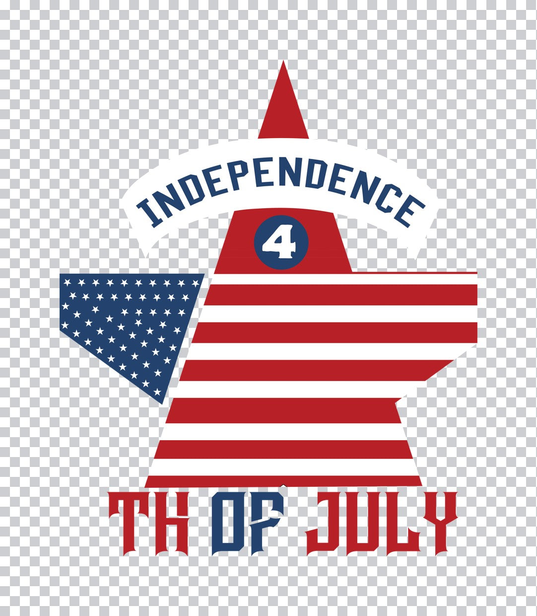 Independence 4th of July Star DTF Transfer