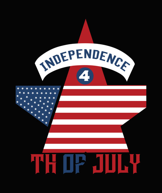 Independence 4th of July Star DTF Transfer