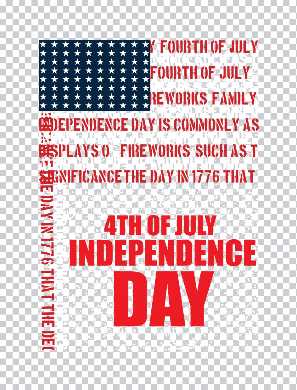 Patriotic Flag Text Independence Day DTF Transfer