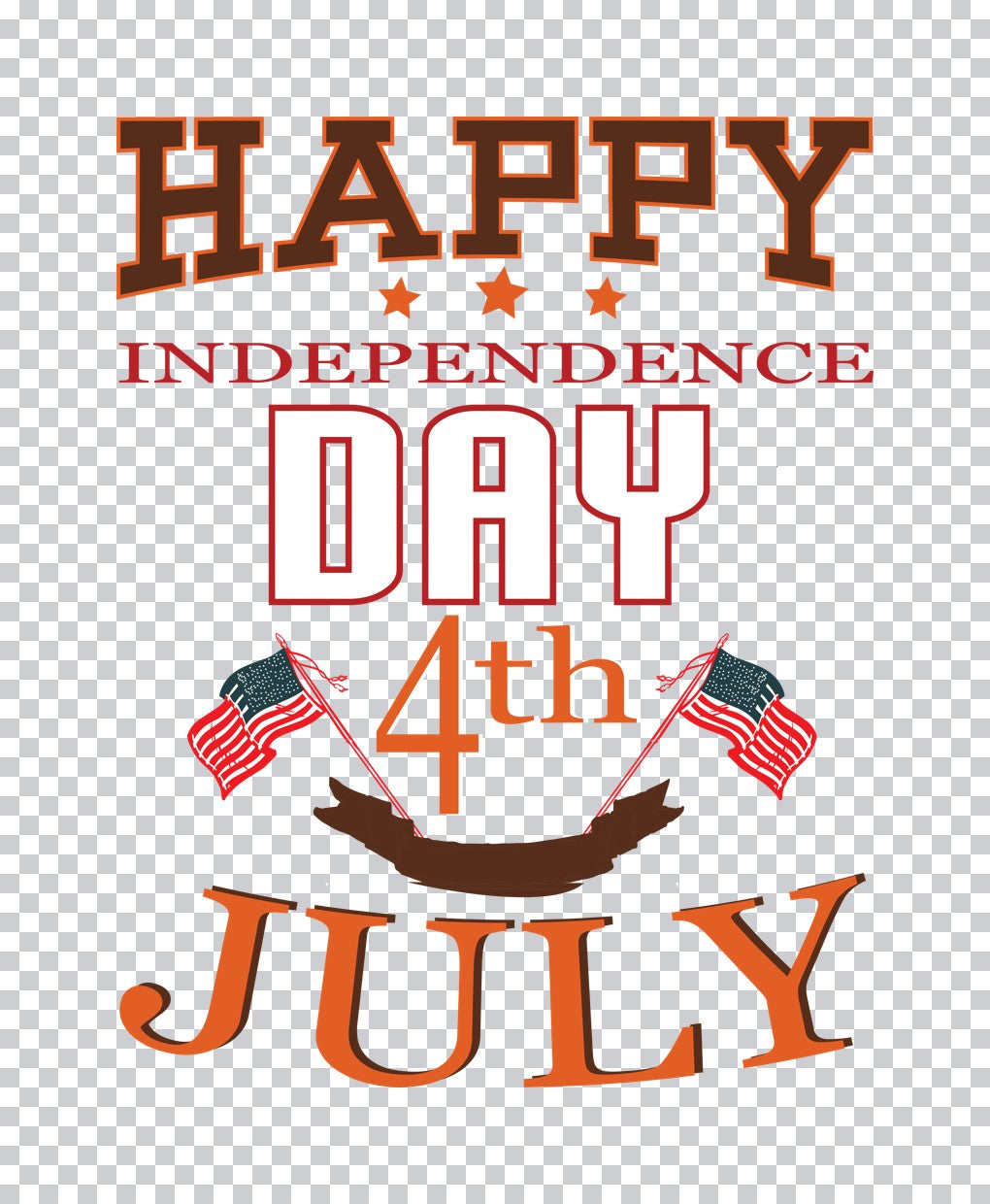 Happy Independence Day 4th of July DTF Transfer