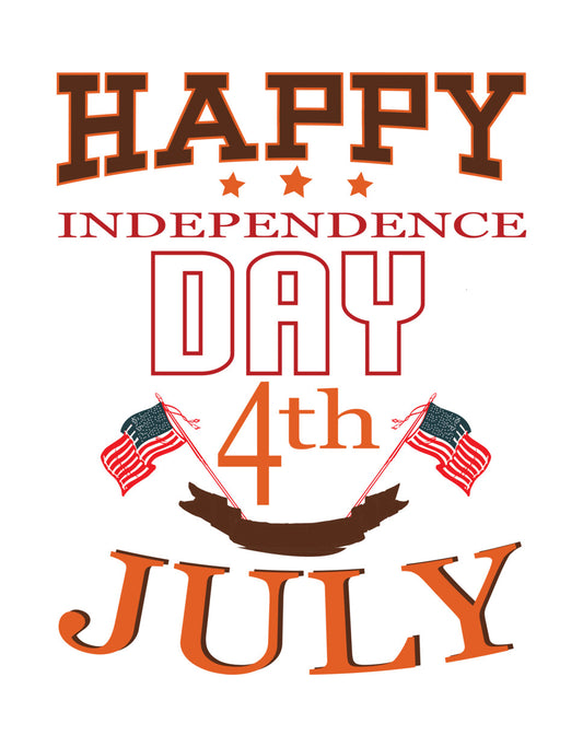 Happy Independence Day 4th of July DTF Transfer