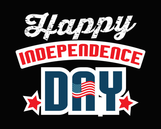 Independence Day Flag Lettering DTF Transfer