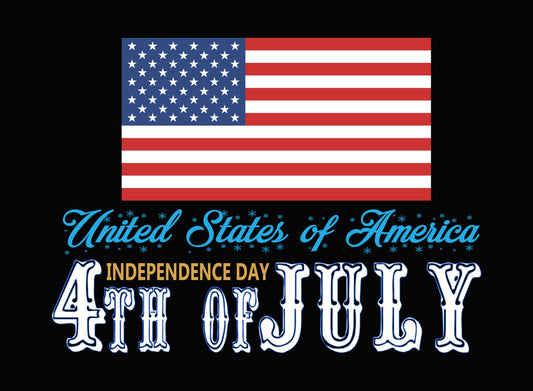 Happy 4th of July Independence Ribbon DTF Transfer