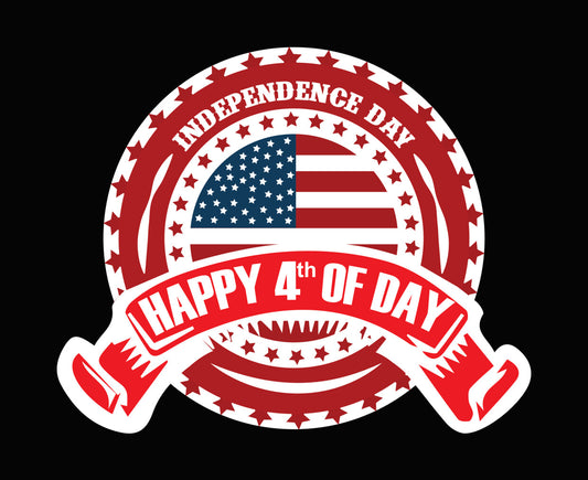 Happy 4th of July Vintage Emblem DTF Transfer