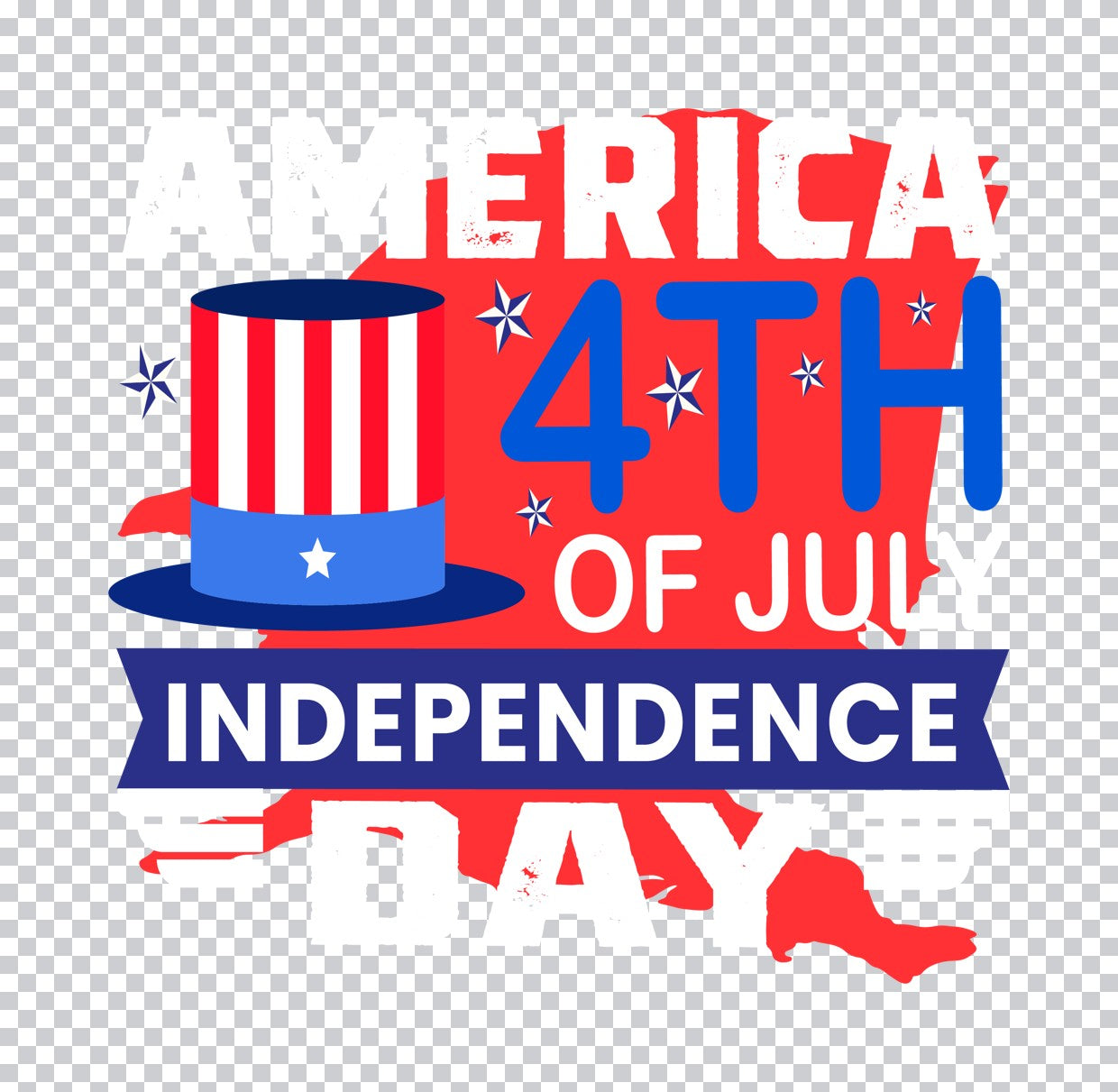 Uncle Sam Hat 4th of July DTF Transfer