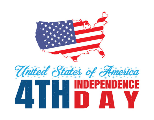 USA Map Independence Day DTF Transfer