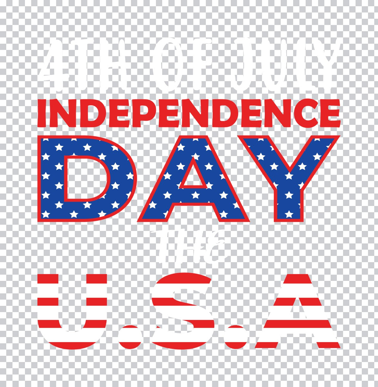 Independence Day USA Stars Stripes DTF Transfer