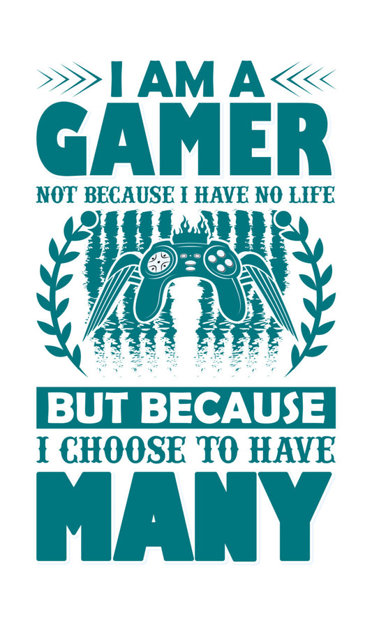 I Am A Gamer Winged Controller DTF Transfer