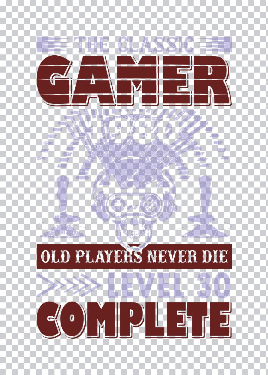 Classic Gamer 1980 Level 30 DTF Transfer