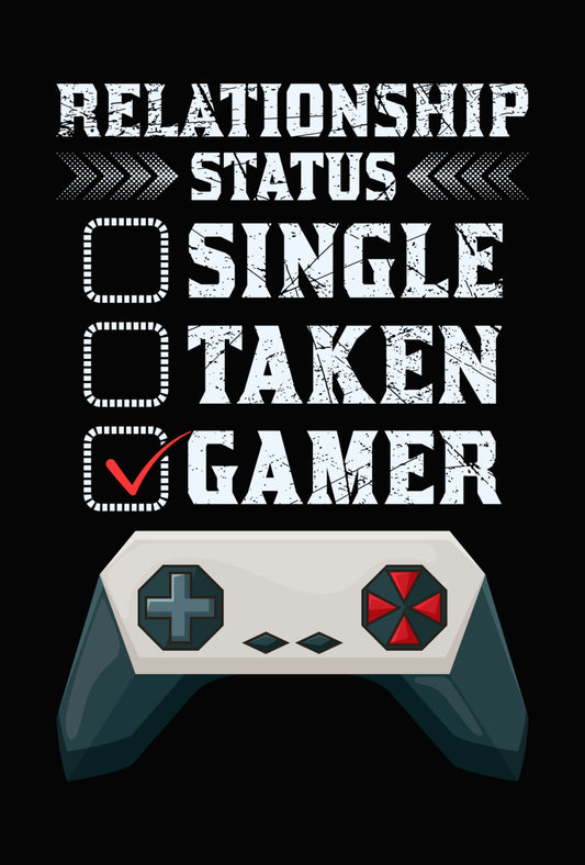 Relationship Status Gamer Checklist DTF Transfer