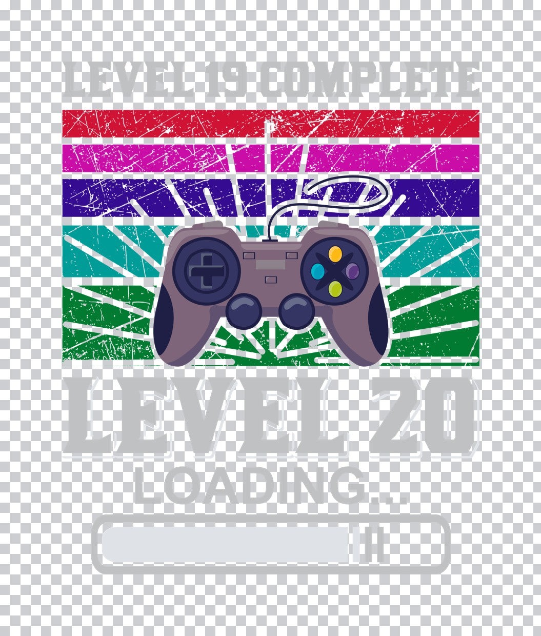 Level 20 Loading Gaming Birthday DTF Transfer