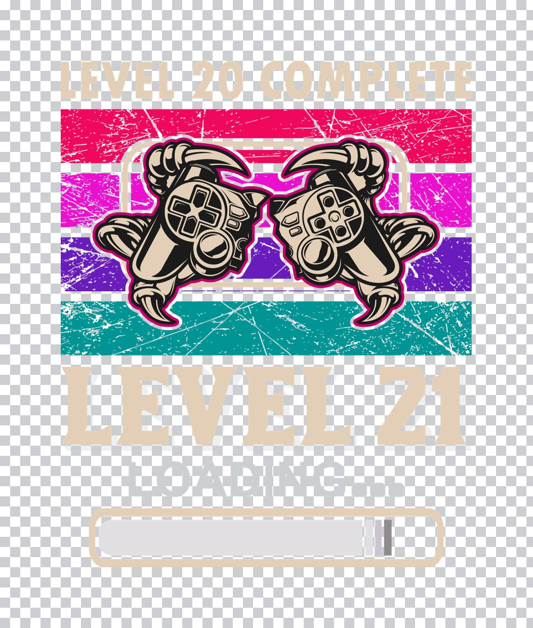 Level 21 Loading Gaming Birthday DTF Transfer