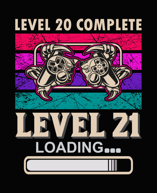 Level 21 Loading Gaming Birthday DTF Transfer