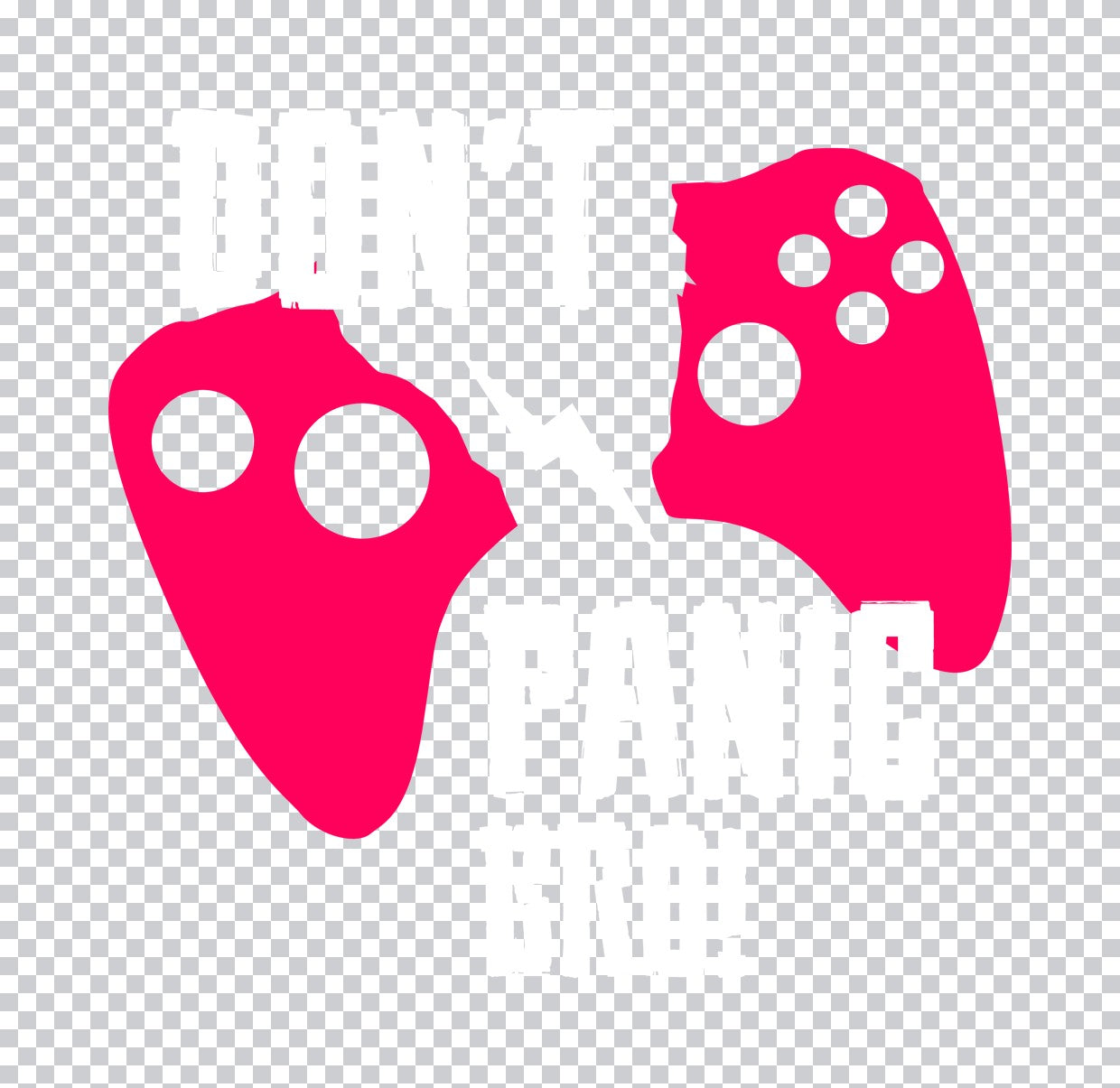 Pink Gaming Controller Silhouette DTF Transfer