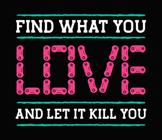 Gaming Controller Love Typography DTF Transfer