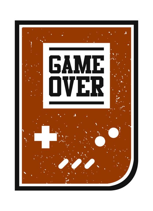 Retro Game Over Console DTF Transfer