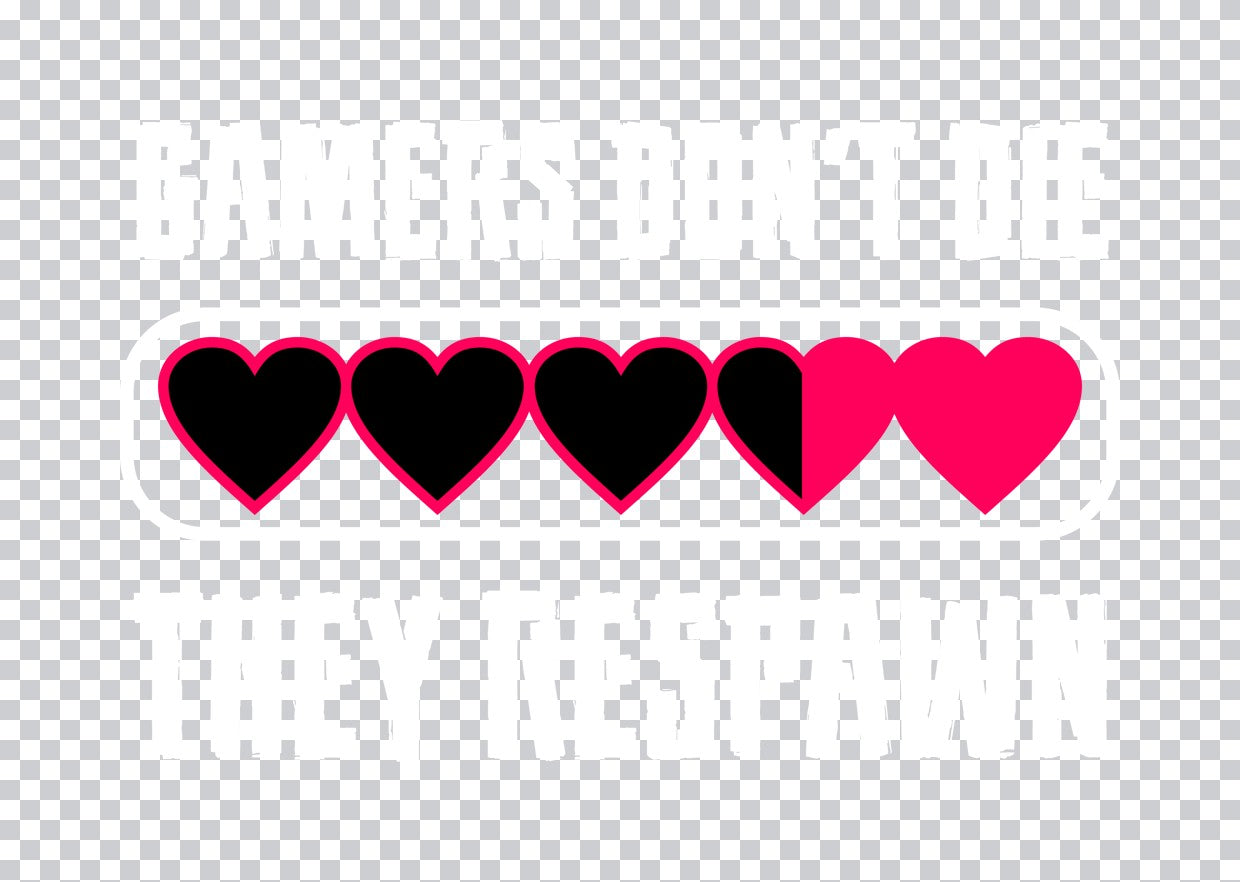 Gaming Heart Health Bar DTF Transfer