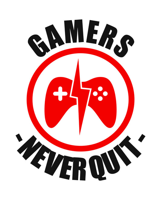 Gamers Never Quit Controller DTF Transfer