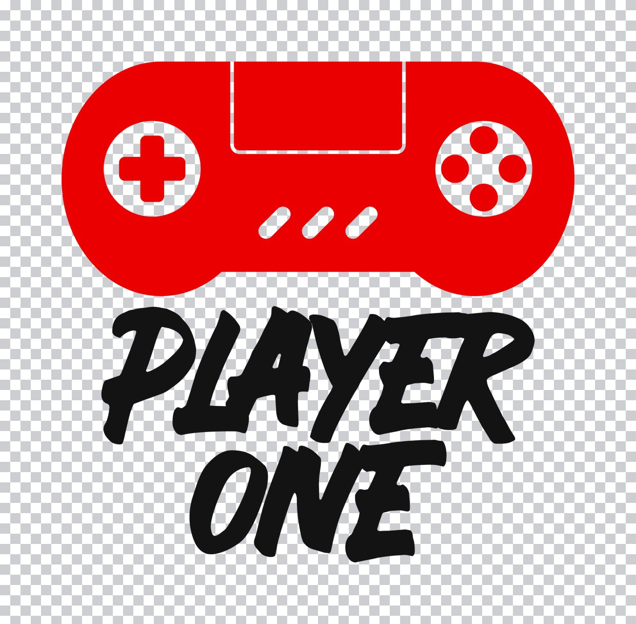 Player One Red Controller DTF Transfer