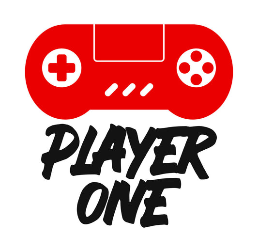 Player One Red Controller DTF Transfer