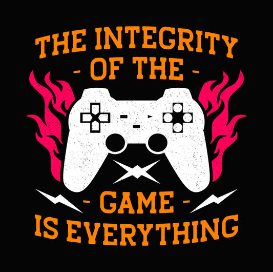 Integrity of the Game Flaming DTF Transfer
