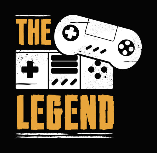 The Legend Gaming Typography DTF Transfer