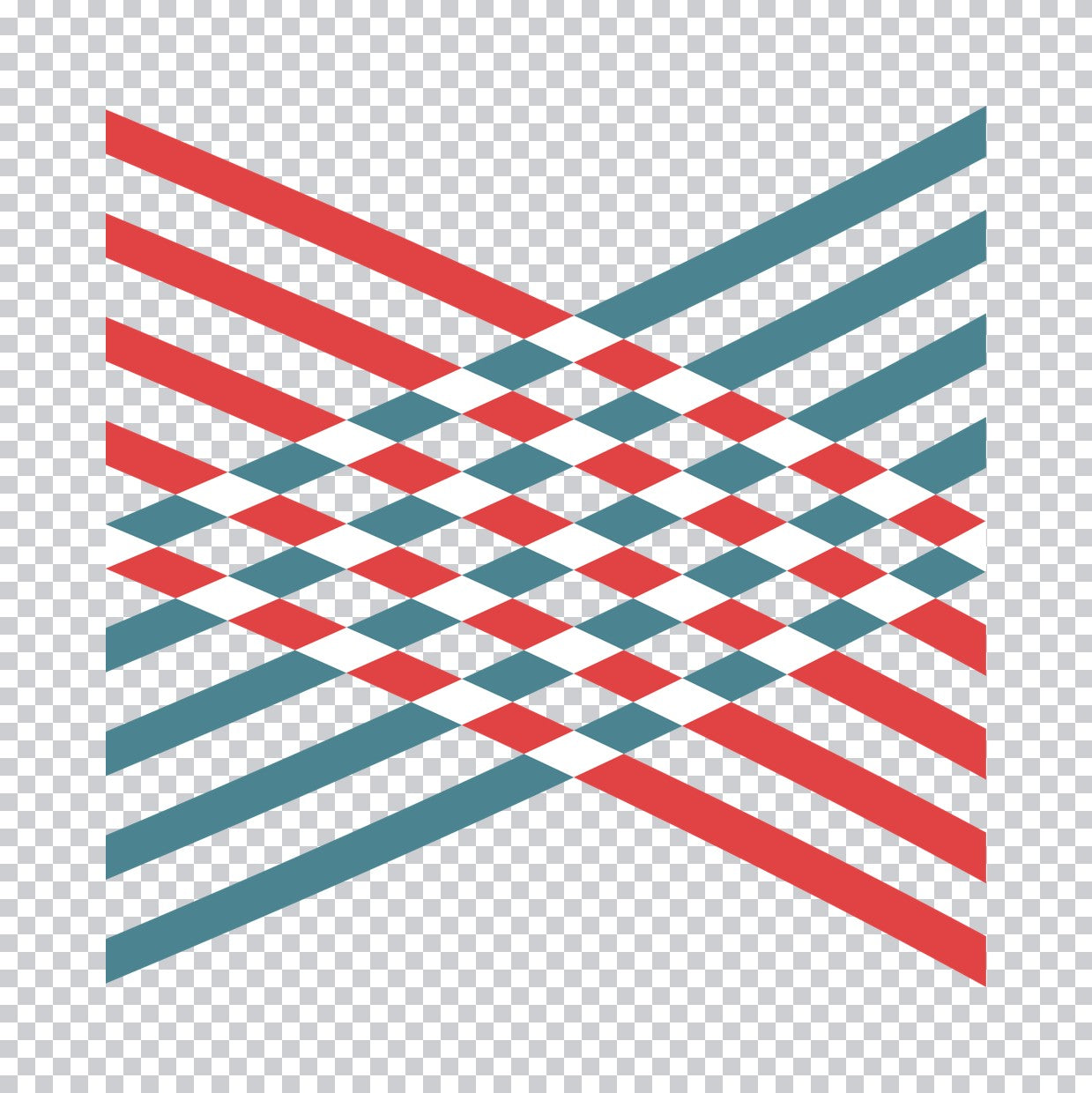 Interlocking Diamond Stripe Pattern DTF Transfer