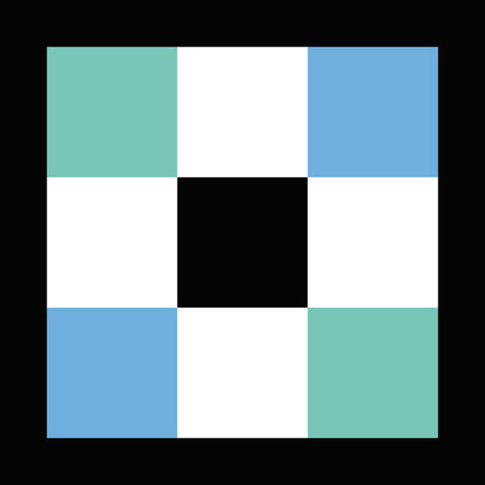 Modern Geometric Square Grid DTF Transfer