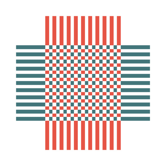 Checkerboard Cross Geometric DTF Transfer
