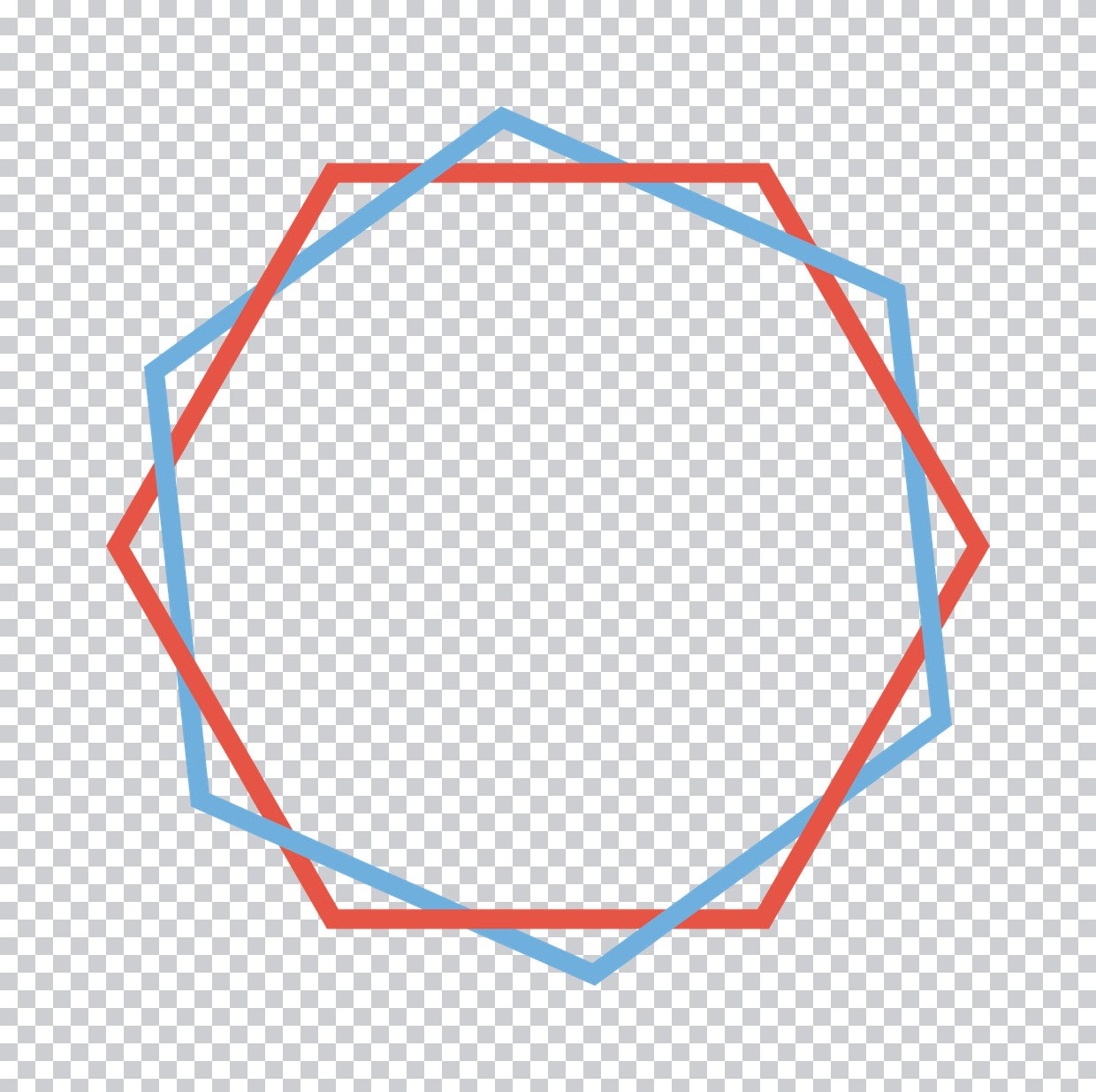 Interlocking Octagons Geometric Design DTF Transfer