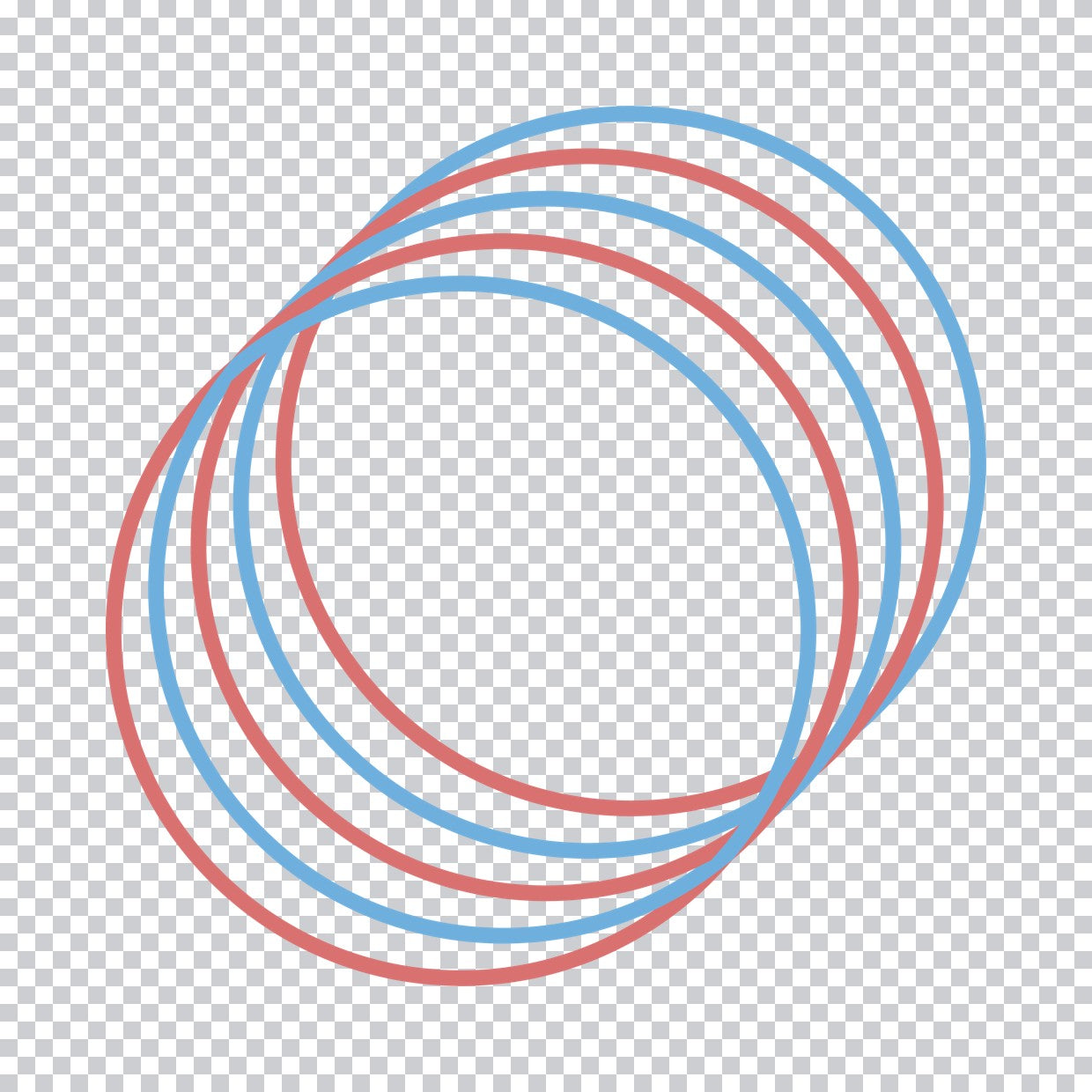 Abstract Interlocking Rings DTF Transfer