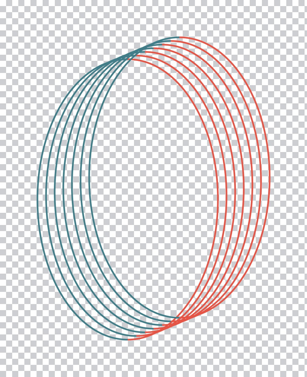 Circular Gradient Line Art DTF Transfer