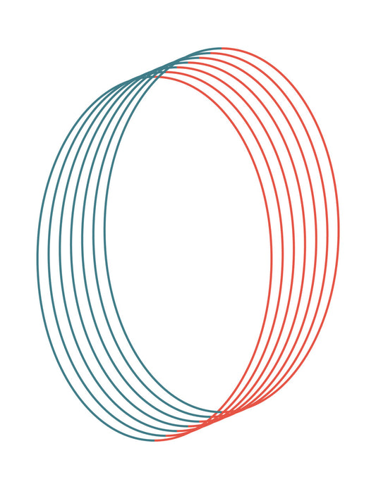 Circular Gradient Line Art DTF Transfer