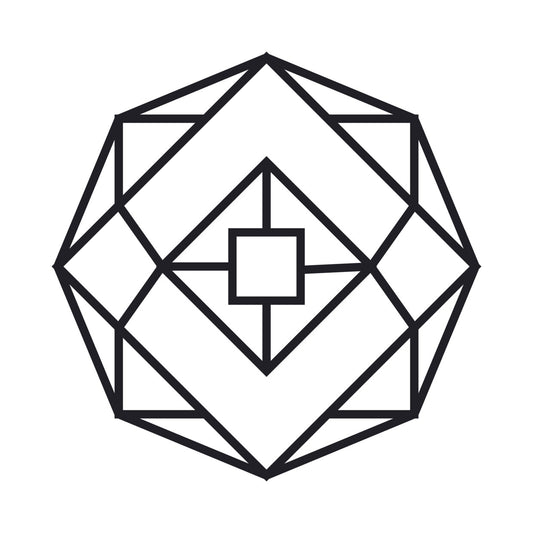 Geometric Crystal Outline DTF Transfer