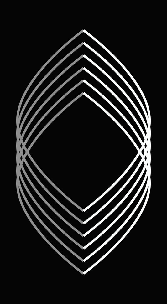 Abstract Curved Line Wave DTF Transfer