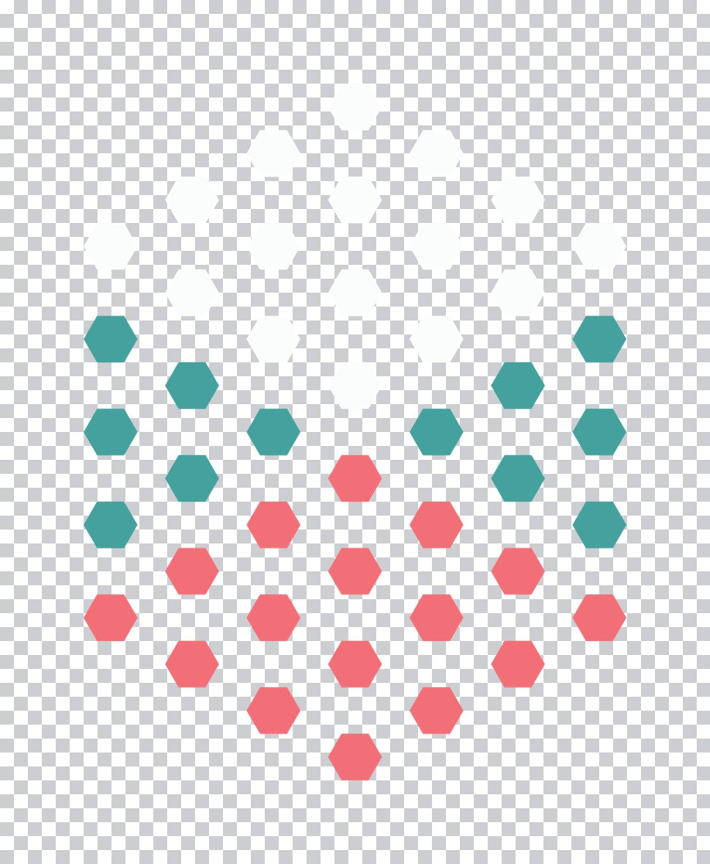 Hexagon Gradient Geometric DTF Transfer