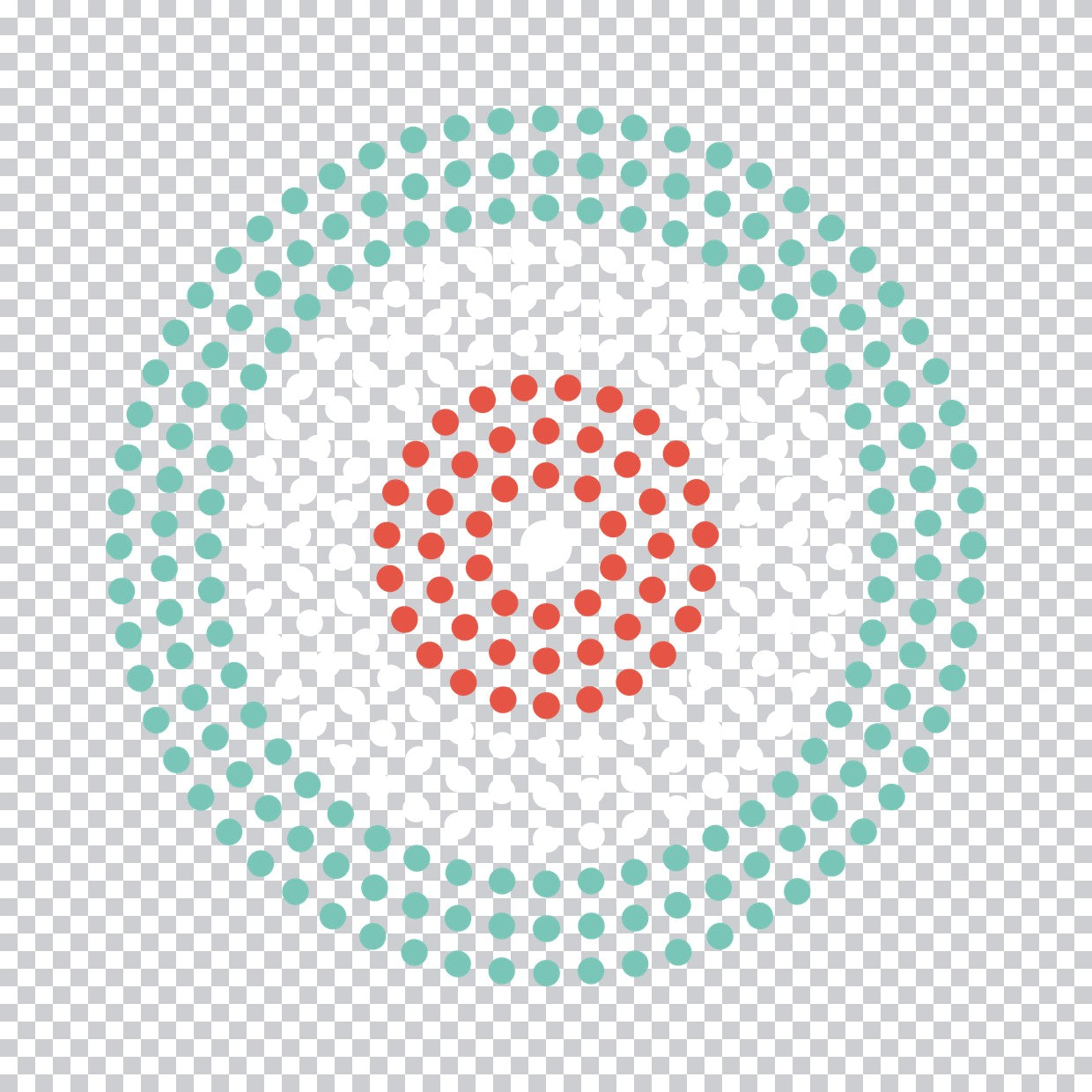 Dual Tone Dotted Target Design DTF Transfer