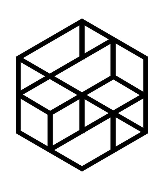 Geometric Hexagon Wireframe DTF Transfer