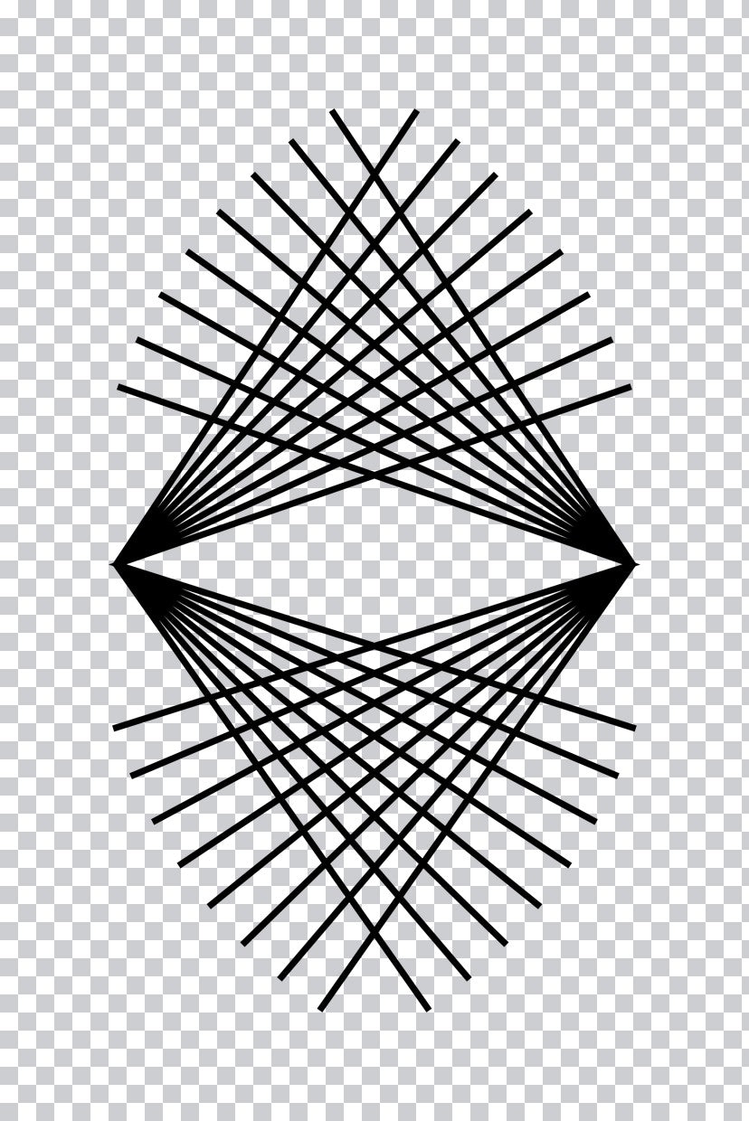 Geometric String Art Ellipse DTF Transfer