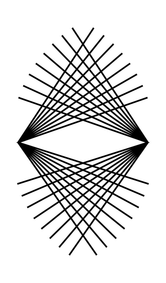 Geometric String Art Ellipse DTF Transfer
