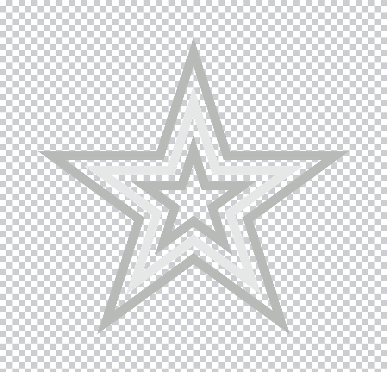 Layered Geometric Star DTF Transfer