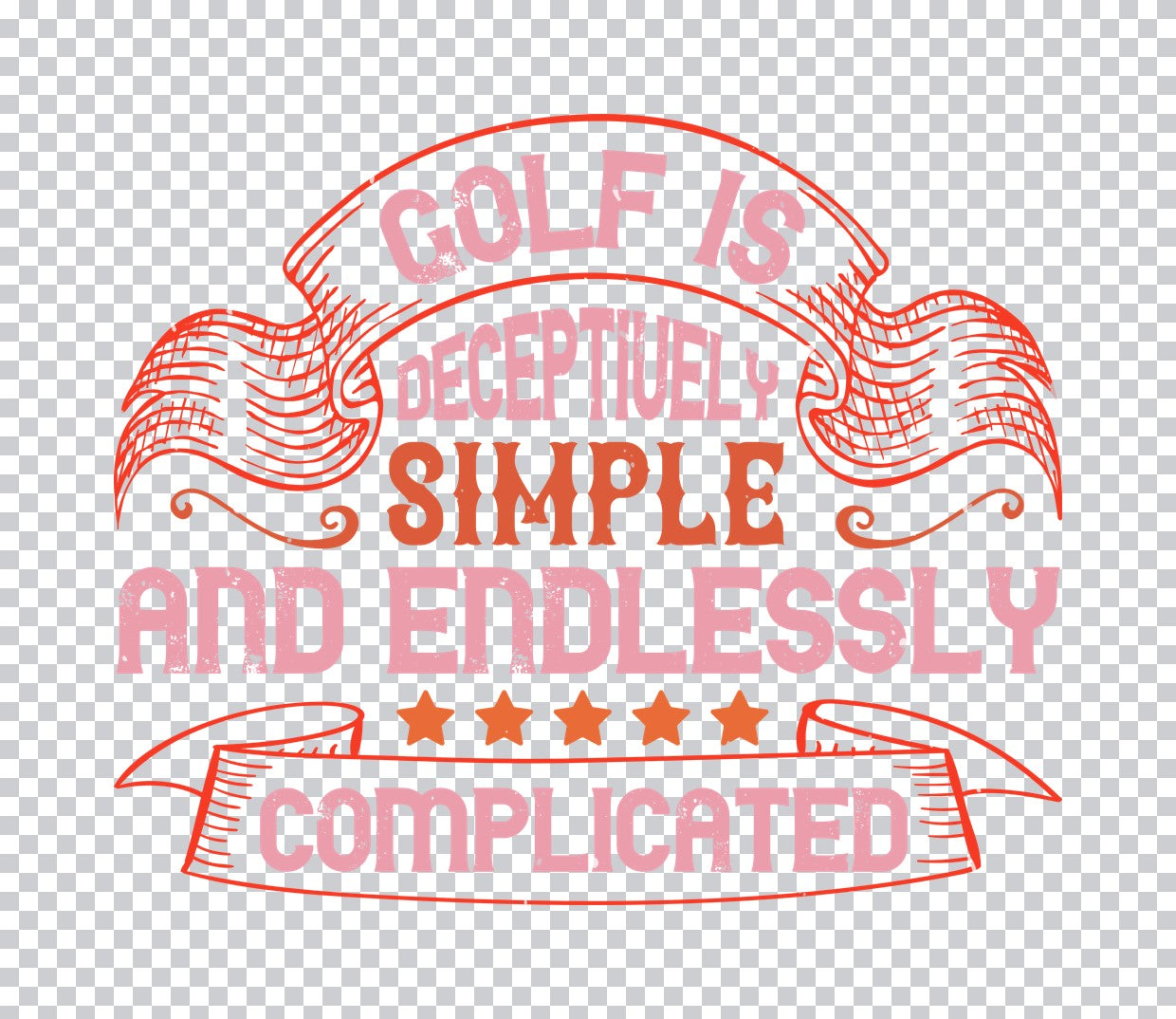 Deceptively Simple Golf DTF Transfer