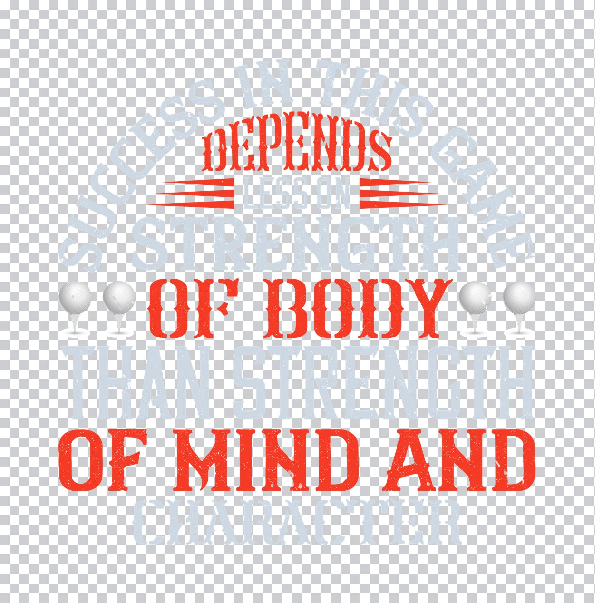 Strength Of Mind Golf DTF Transfer