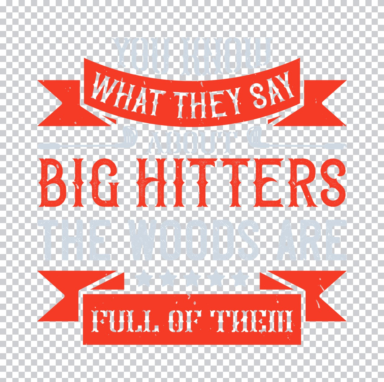 Big Hitters Golf Humor DTF Transfer