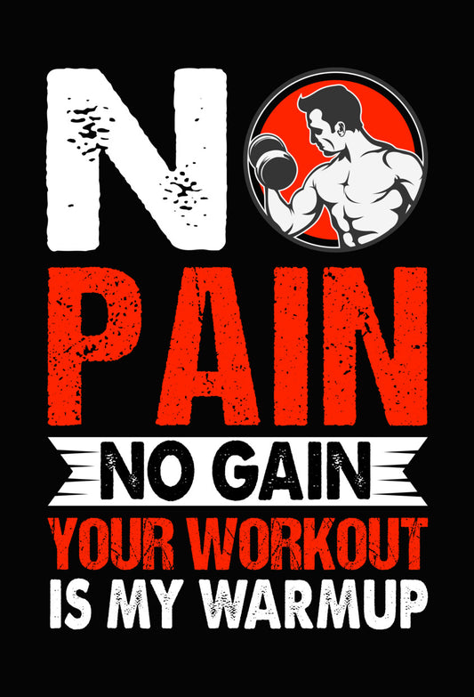 Pain No Gain Workout DTF Transfer