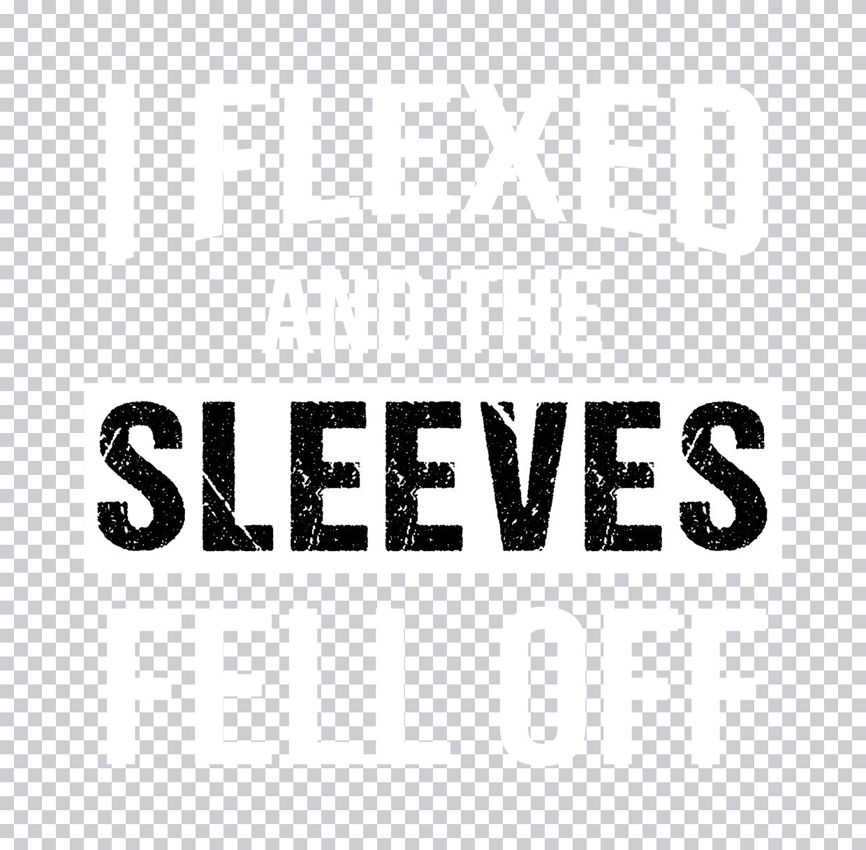 Distressed Sleeves Gym Typography DTF Transfer