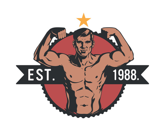 Vintage Bodybuilder Est 1988 DTF Transfer