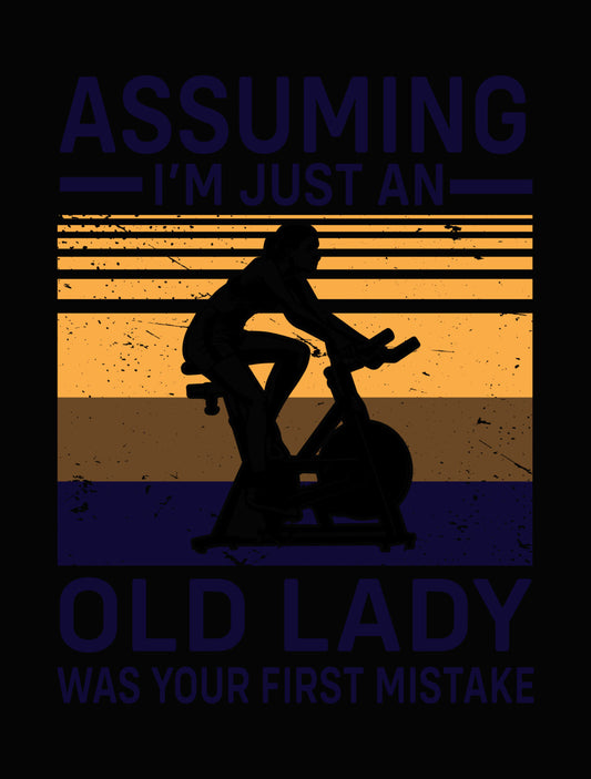 Funny Old Lady Spin Class DTF Transfer