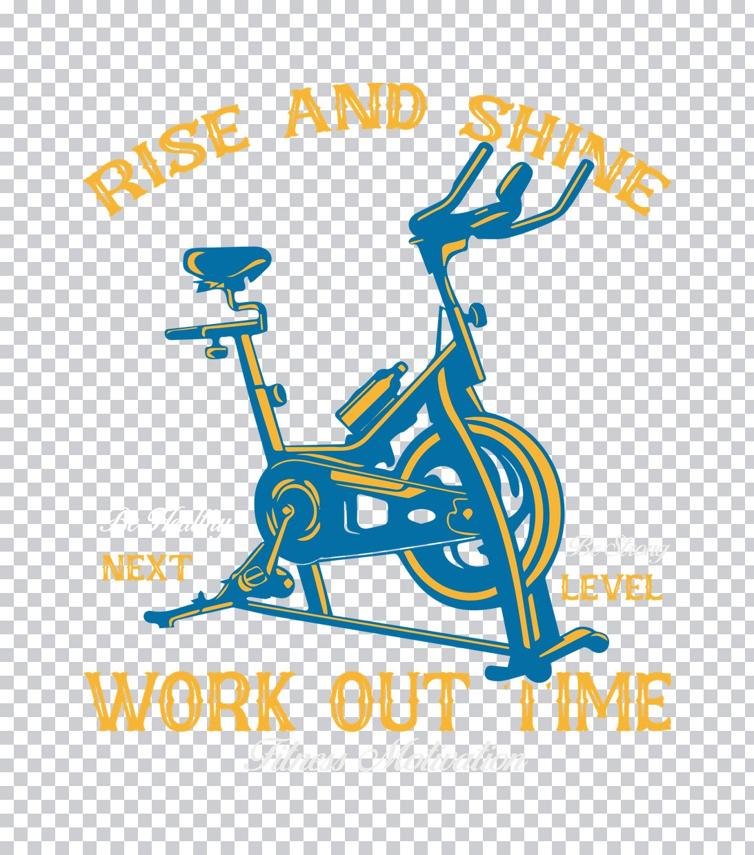 Rise And Shine Spin Class DTF Transfer
