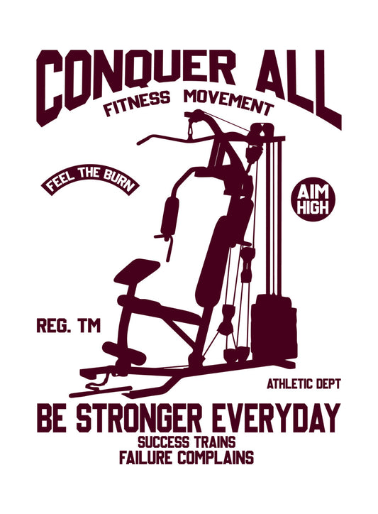 Conquer All Fitness Motivation DTF Transfer